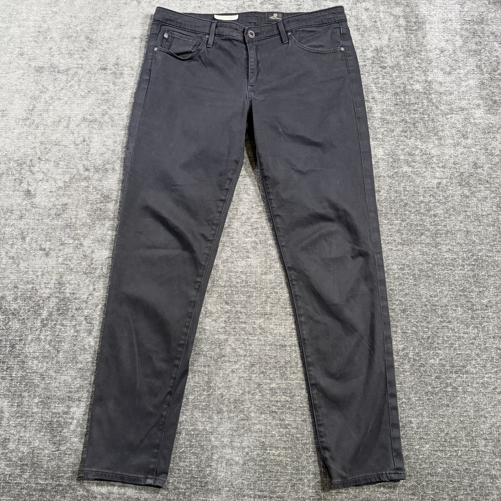 Adriano GoldschmiedThe Stevie Slim Straight Women's 30R Black Denim Jean Pants